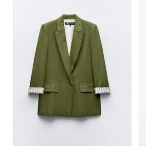 LINEN ROLL UP SLEVES BLAZER